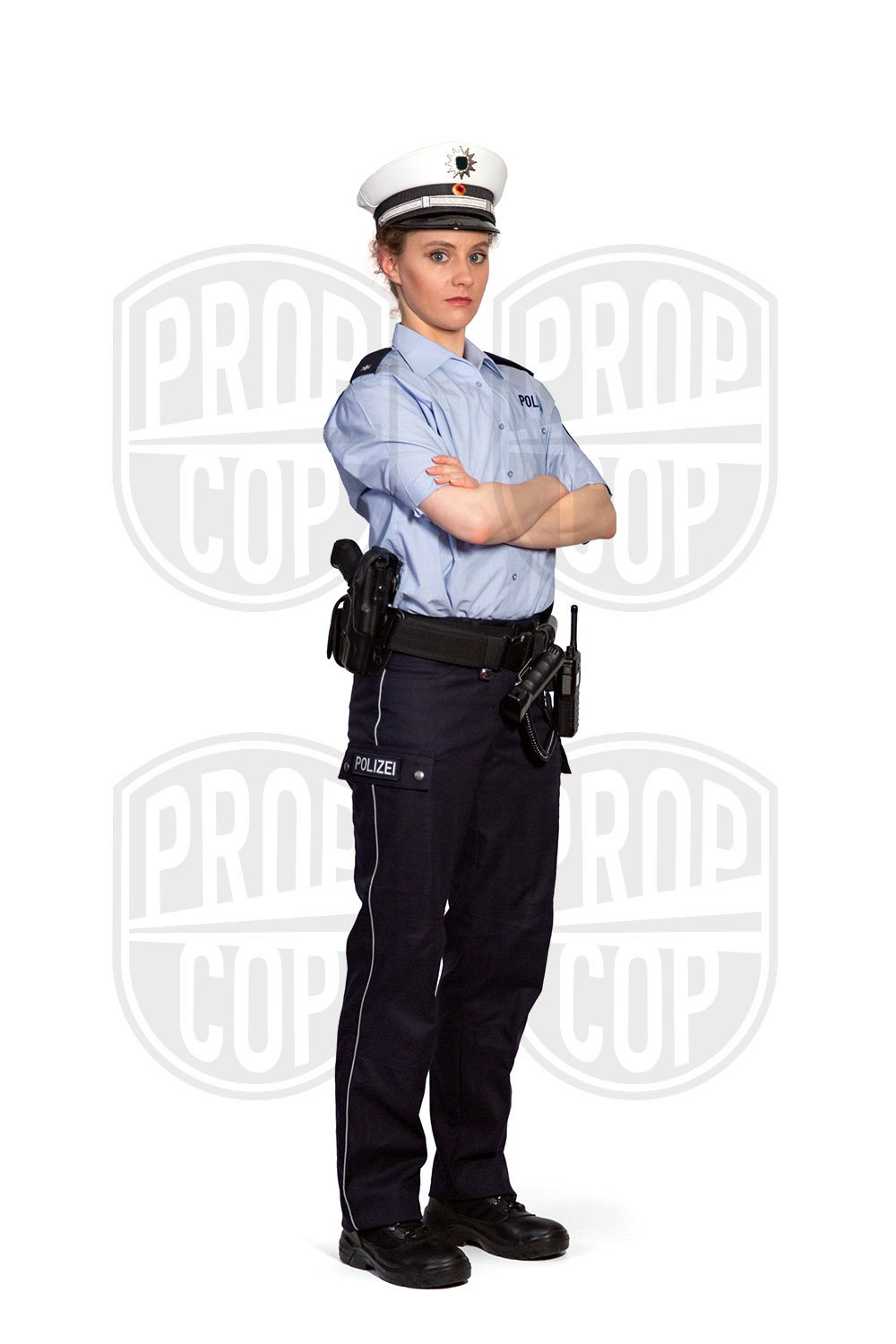 Polizistin NRW mit Diensthemd Kurz